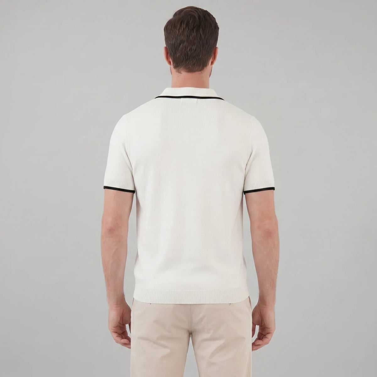 Men's Contrast Trim Knit Polo 8