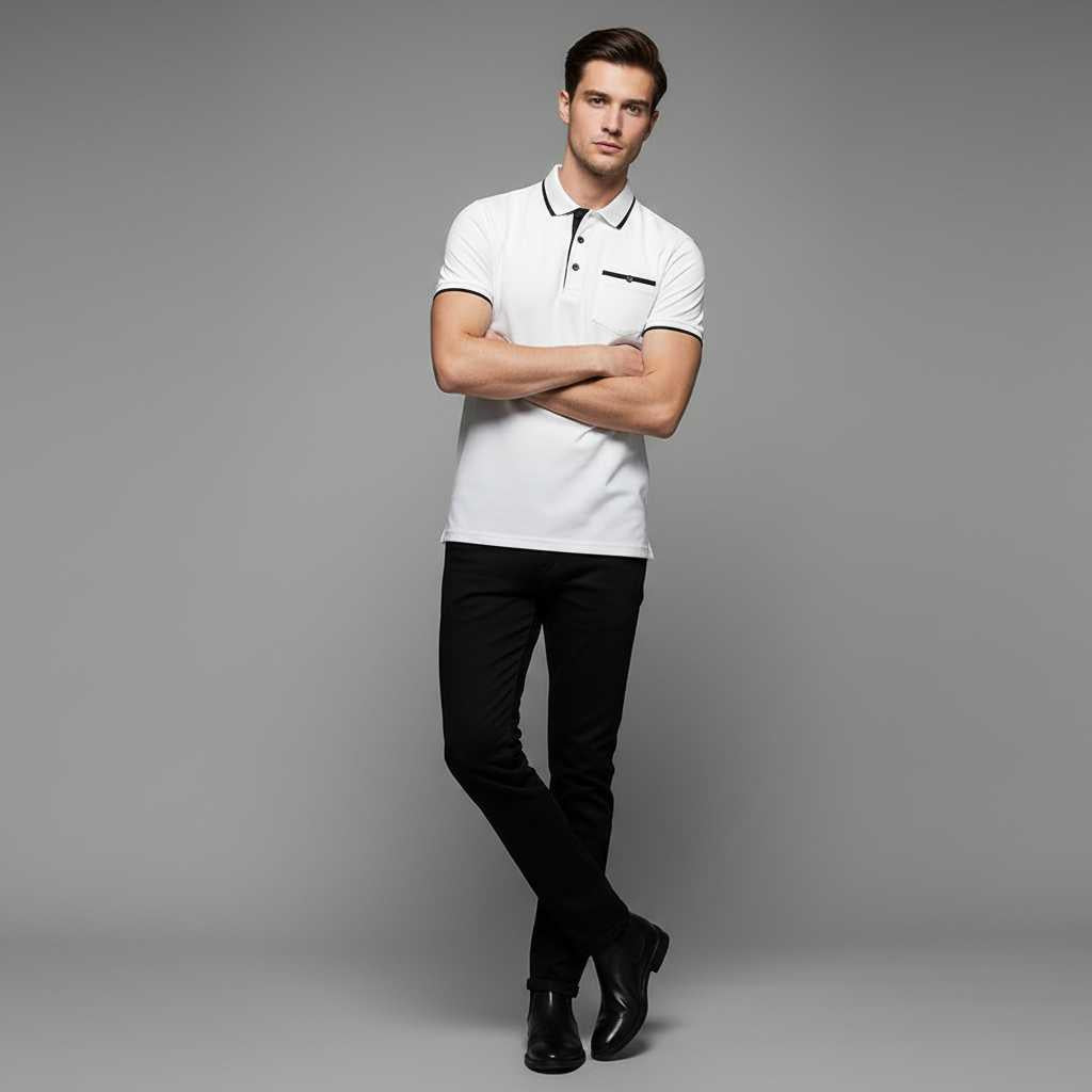 Elegant Men's Polo Shirt | Classic Fit Casual Wear