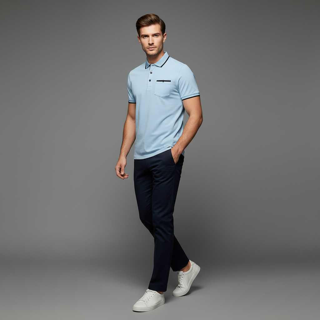 Elegant Men's Polo Shirt | Classic Fit Casual Wear