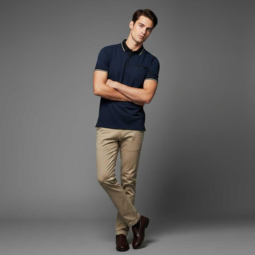 Elegant Men's Polo Shirt | Classic Fit Casual Wear