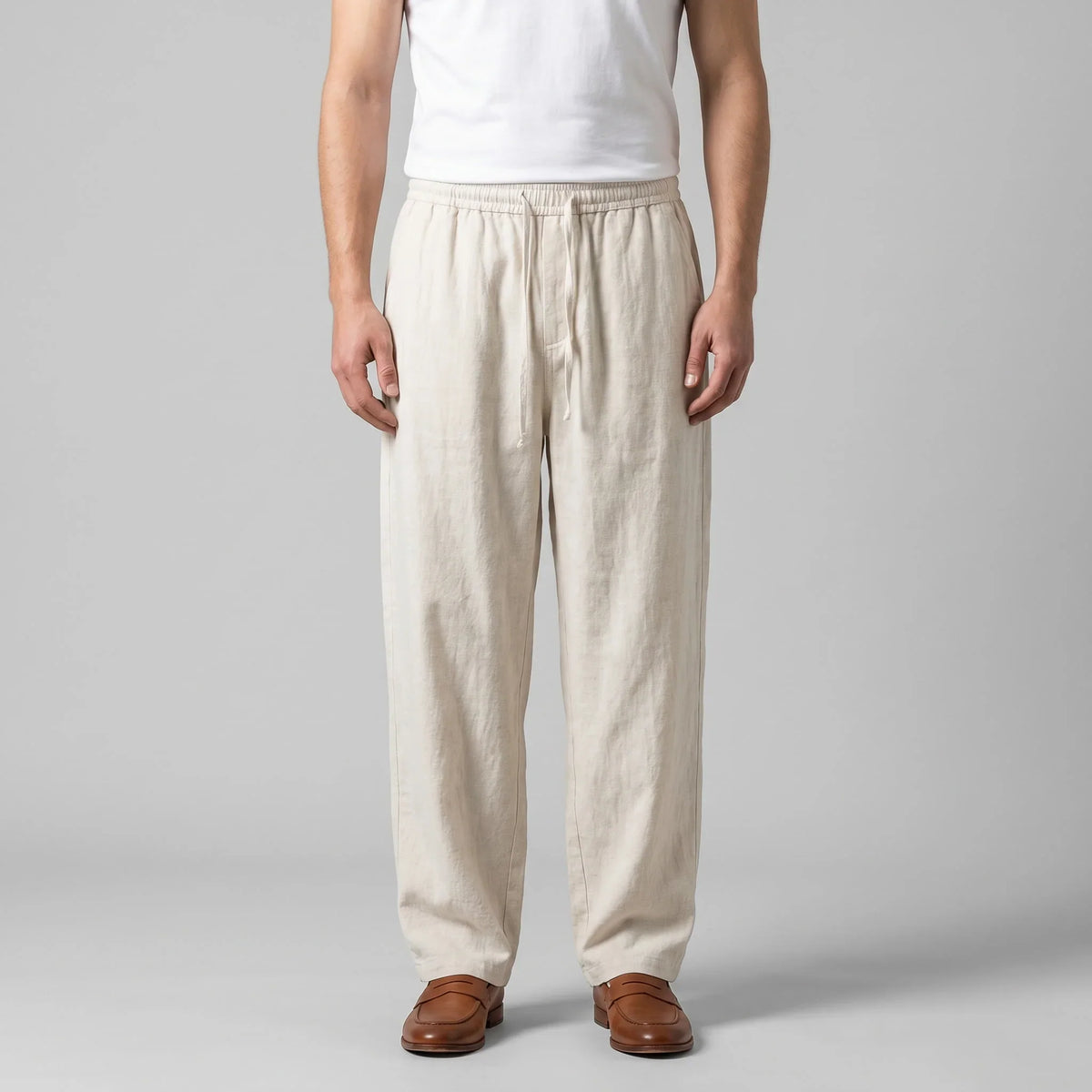 Men's Baggy Linen Pants 0