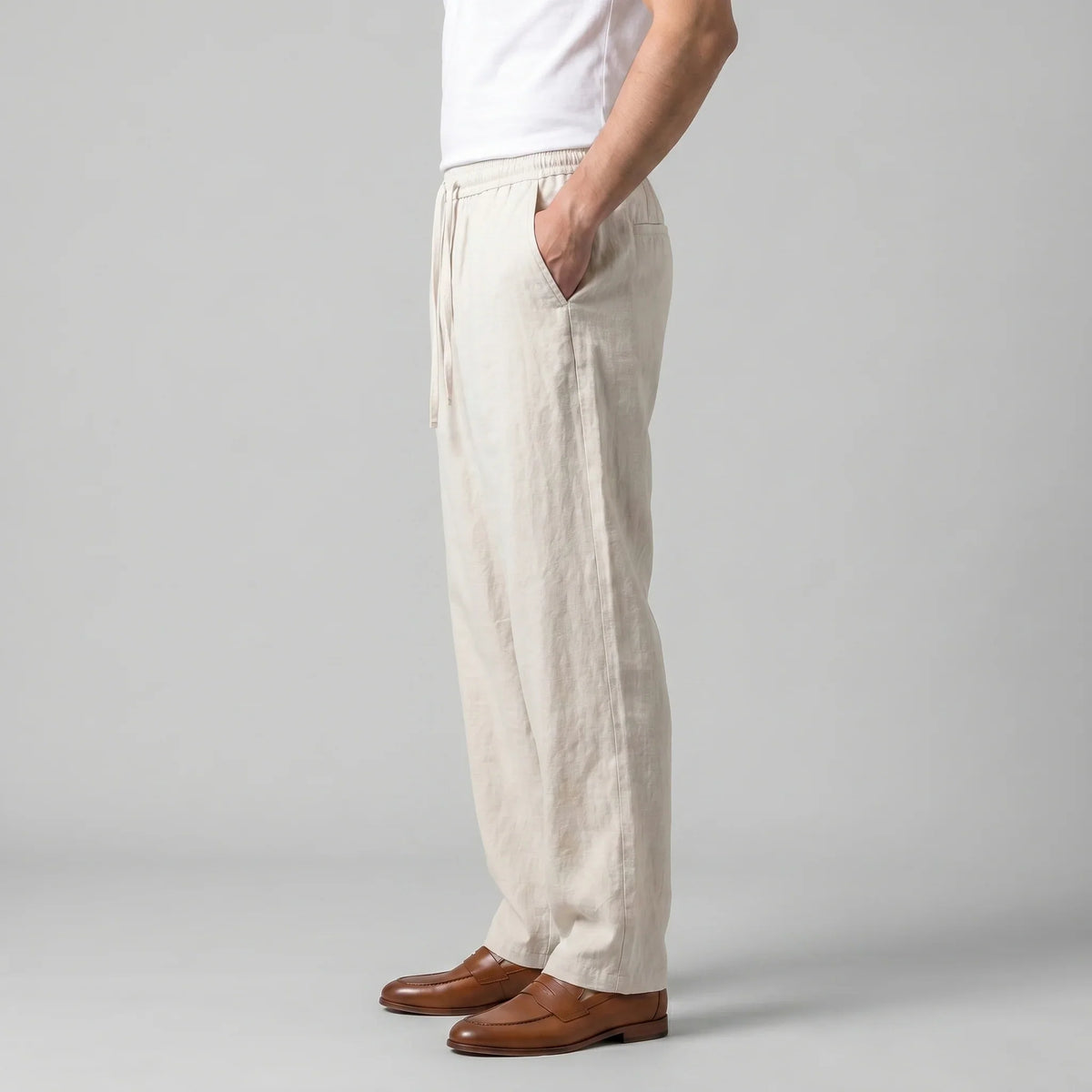 Men's Baggy Linen Pants 1
