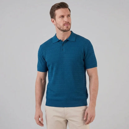 Men's Cable Texture Knit Polo 0