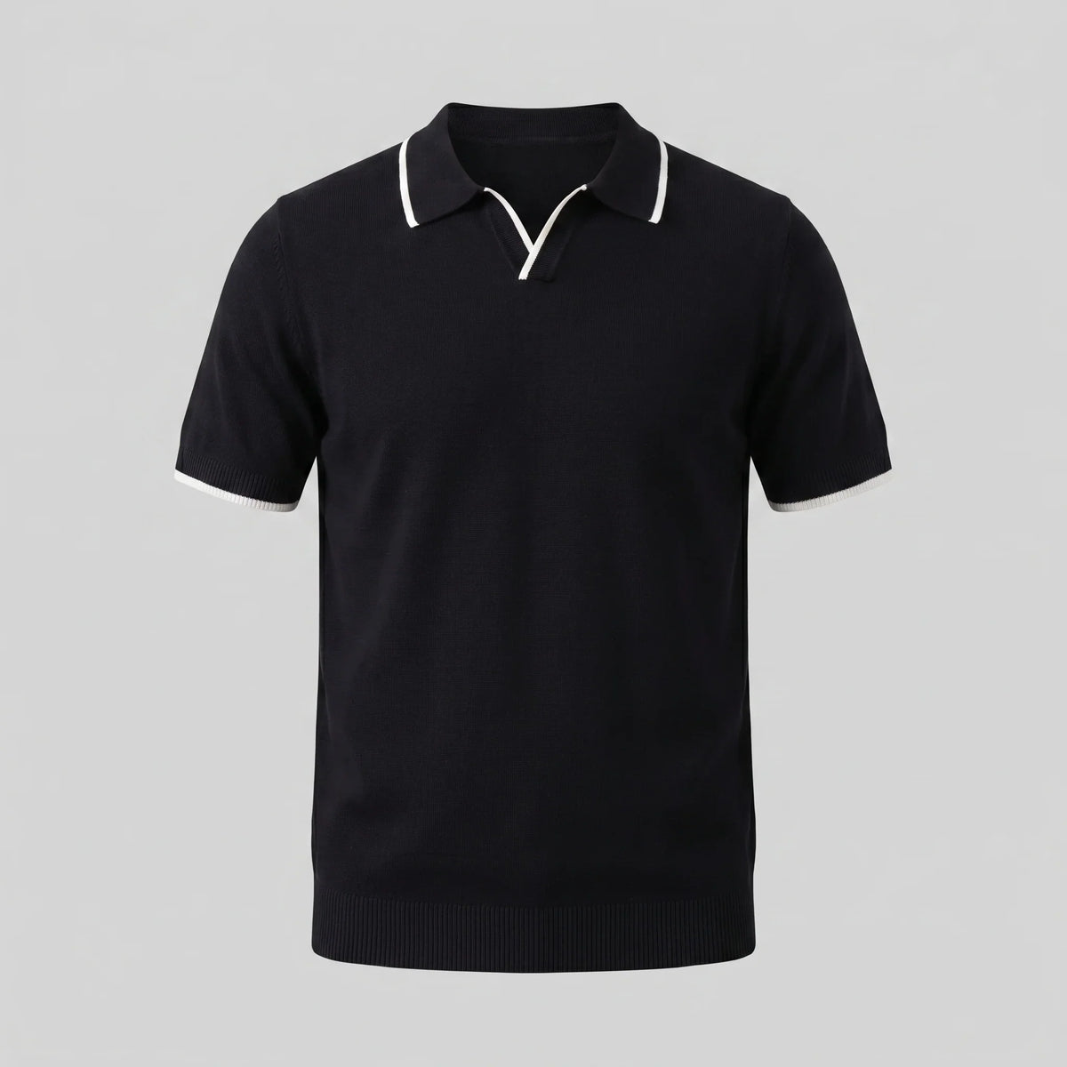 Men's Contrast Trim Knit Polo 1