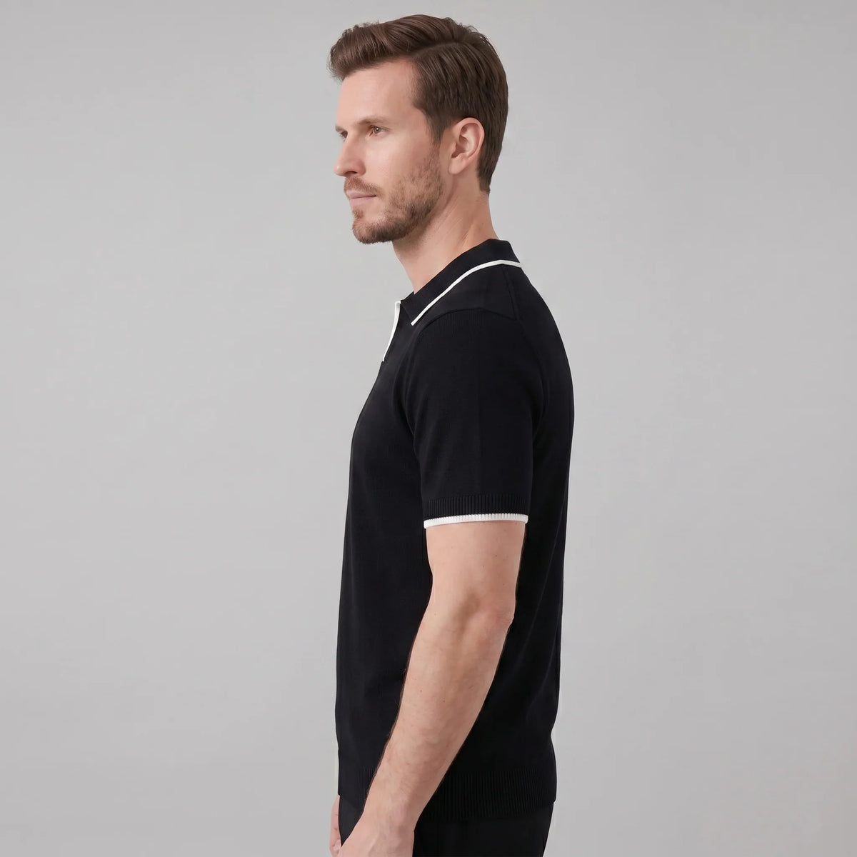 Men's Contrast Trim Knit Polo 2