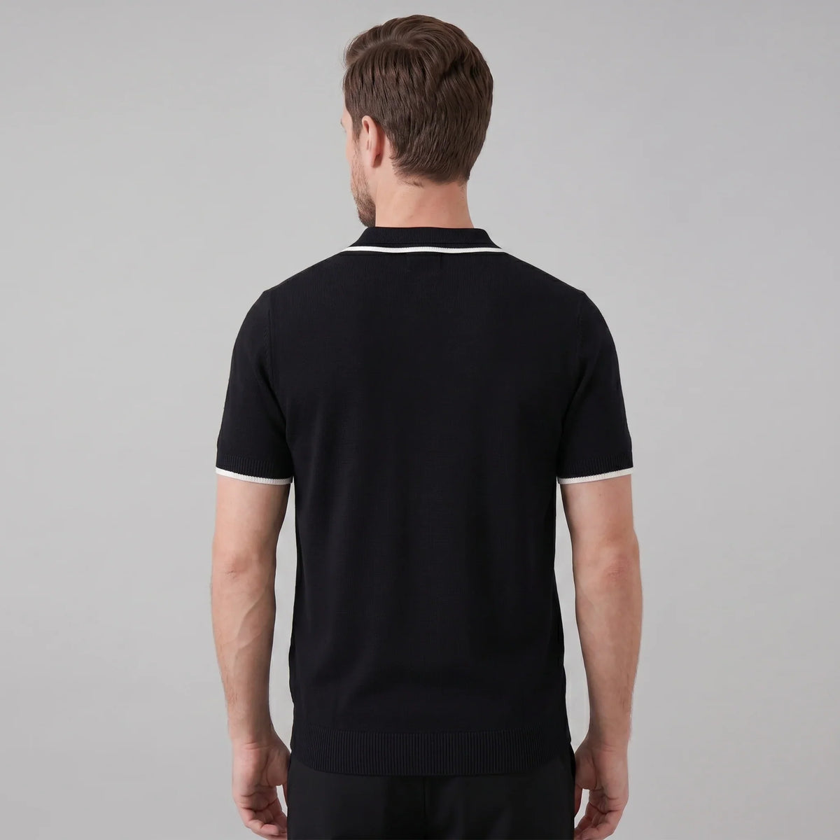 Men's Contrast Trim Knit Polo 3
