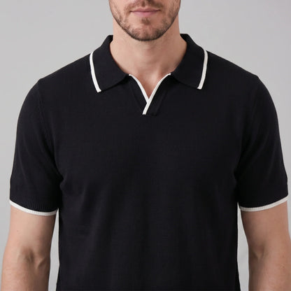 Men's Contrast Trim Knit Polo 4