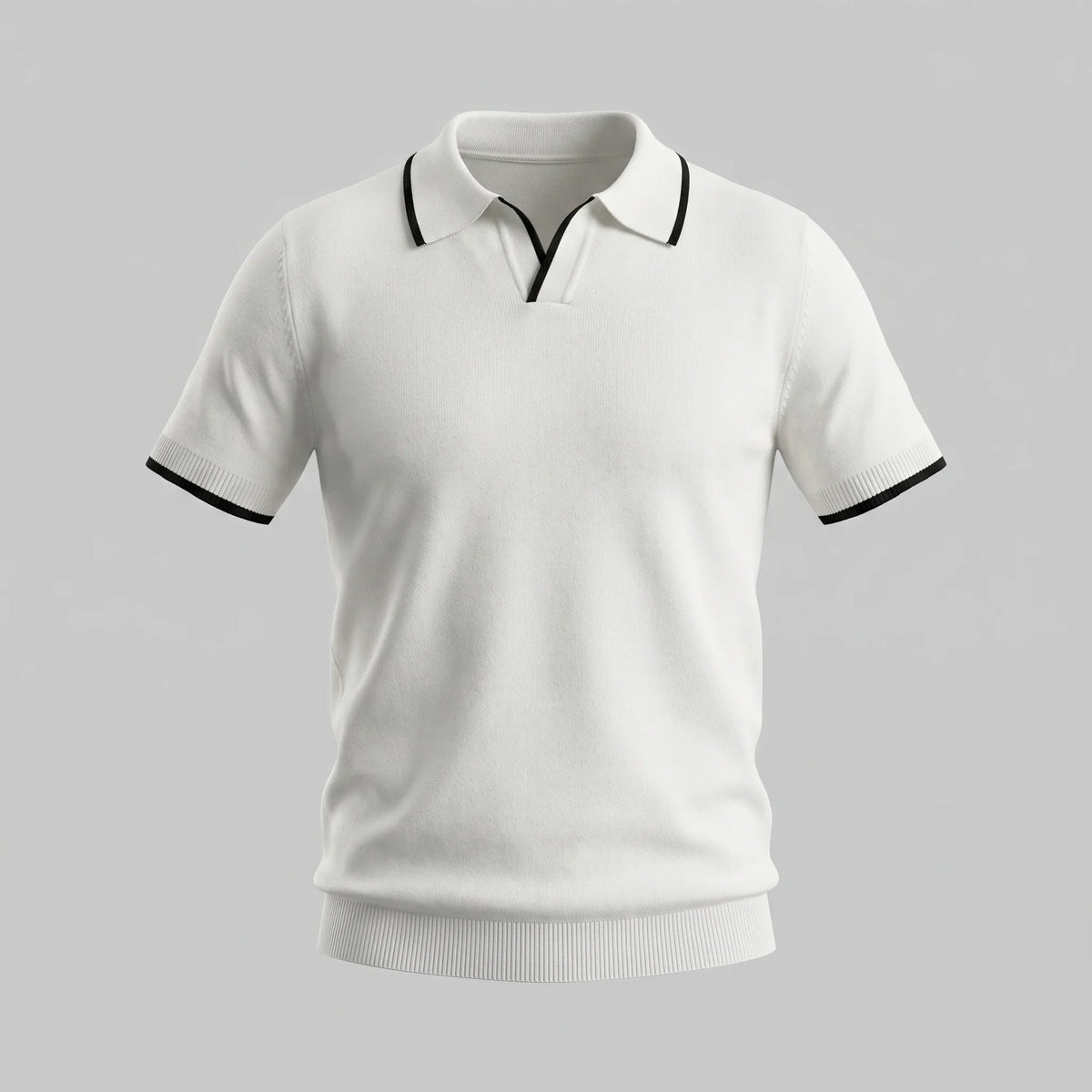Men's Contrast Trim Knit Polo 5