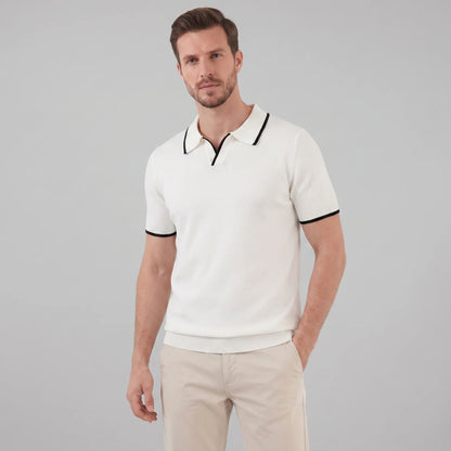 Men's Contrast Trim Knit Polo 6