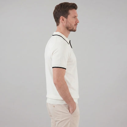 Men's Contrast Trim Knit Polo 7