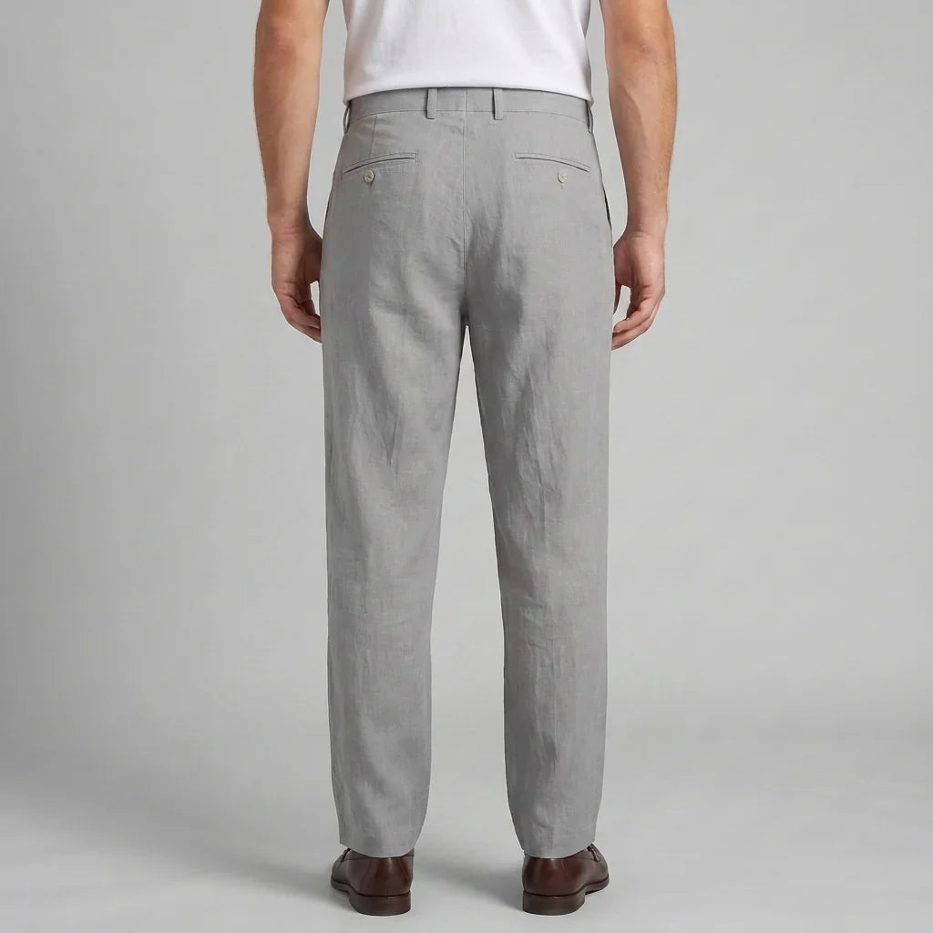 Men's Linen Blend Wide Leg Trousers 3