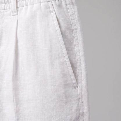 Men's Linen Drawstring Pleated Trousers 4