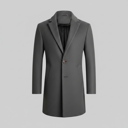 Men's Long Overcoat | Stylish Notched Lapel Winter Coat 6
