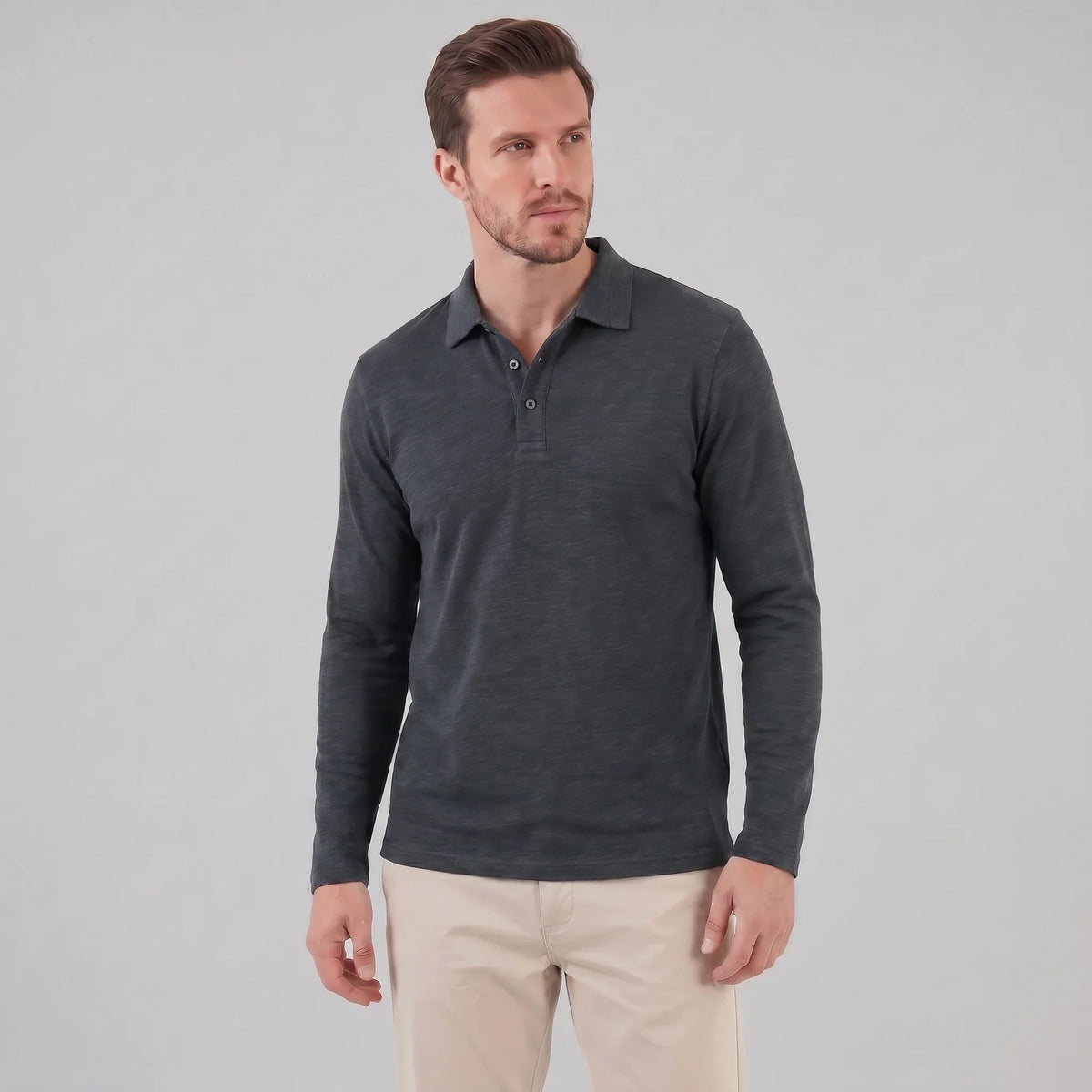 Men's Long Sleeve Polo Shirt 5