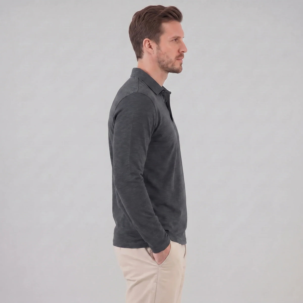 Men's Long Sleeve Polo Shirt 6