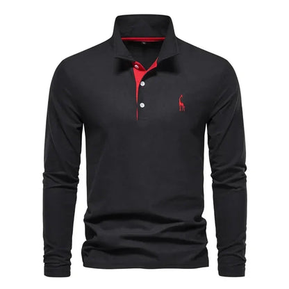 Men's Long Sleeve Polo Shirt Classic Fit | Polo Shirts 0
