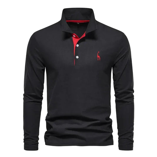 Men's Long Sleeve Polo Shirt Classic Fit | Polo Shirts 0