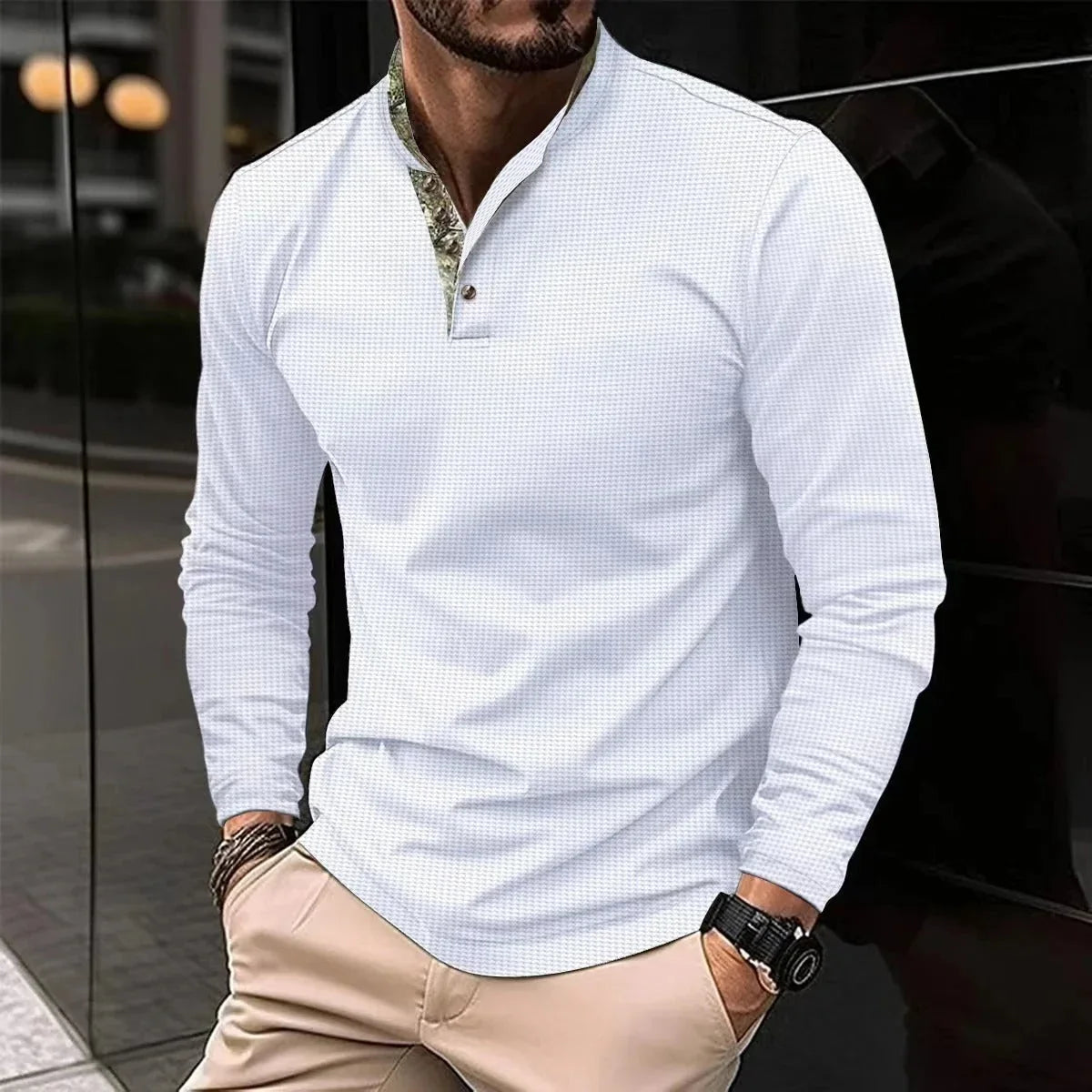 Men's Long Sleeve Polo Shirt | Stylish Fit in Various Colors 2
