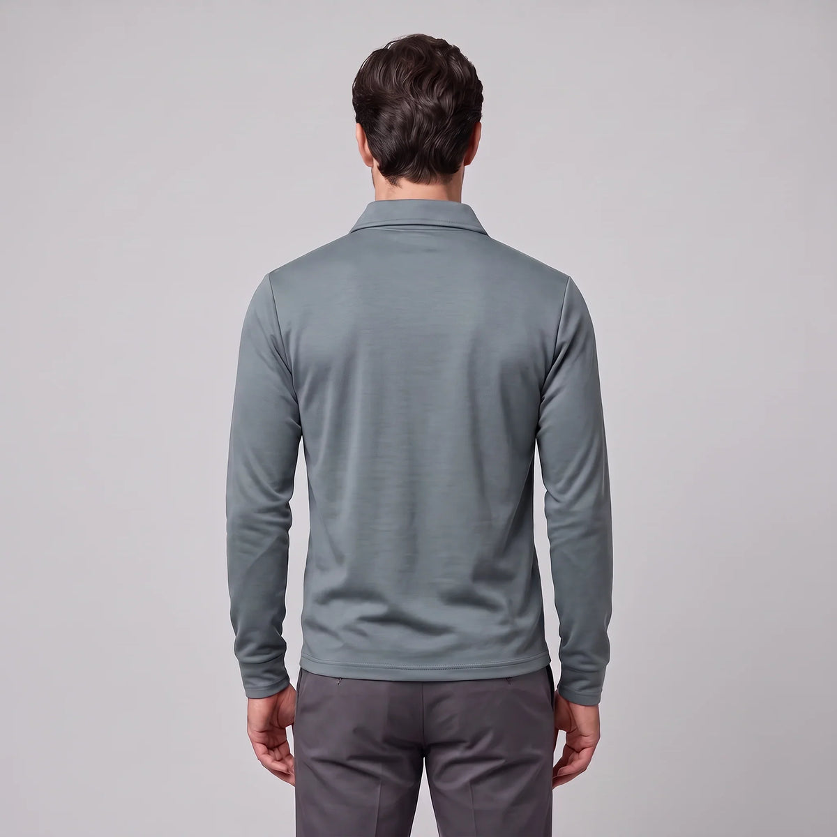Men's Piqué Long Sleeve Polo Shirt 2