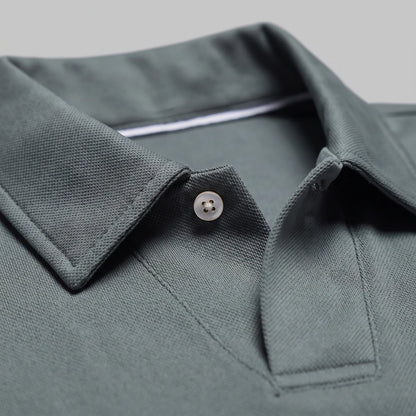 Men's Piqué Long Sleeve Polo Shirt 4