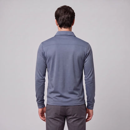 Men's Piqué Long Sleeve Polo Shirt 7