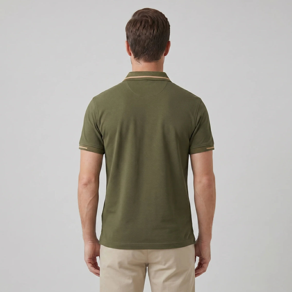 Men's Polo Shirt with Contrast Trim 3