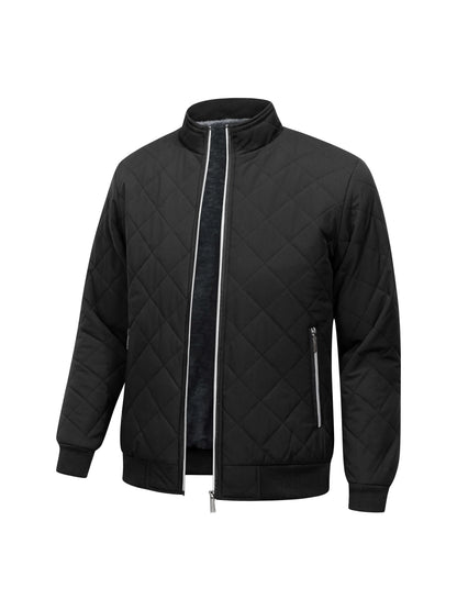 Men's Quilted Winter Jacket | Men's Winter Coat Warm Long Sleeve 2