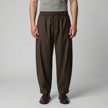 Men's Relaxed Drawstring Tapered Trousers 0