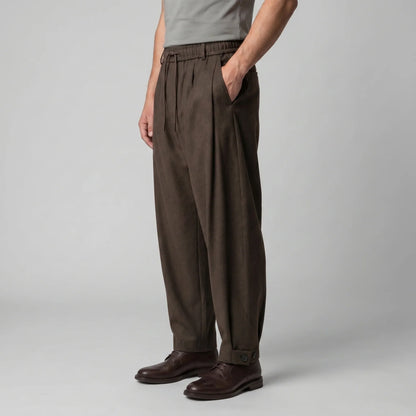 Men's Relaxed Drawstring Tapered Trousers 1