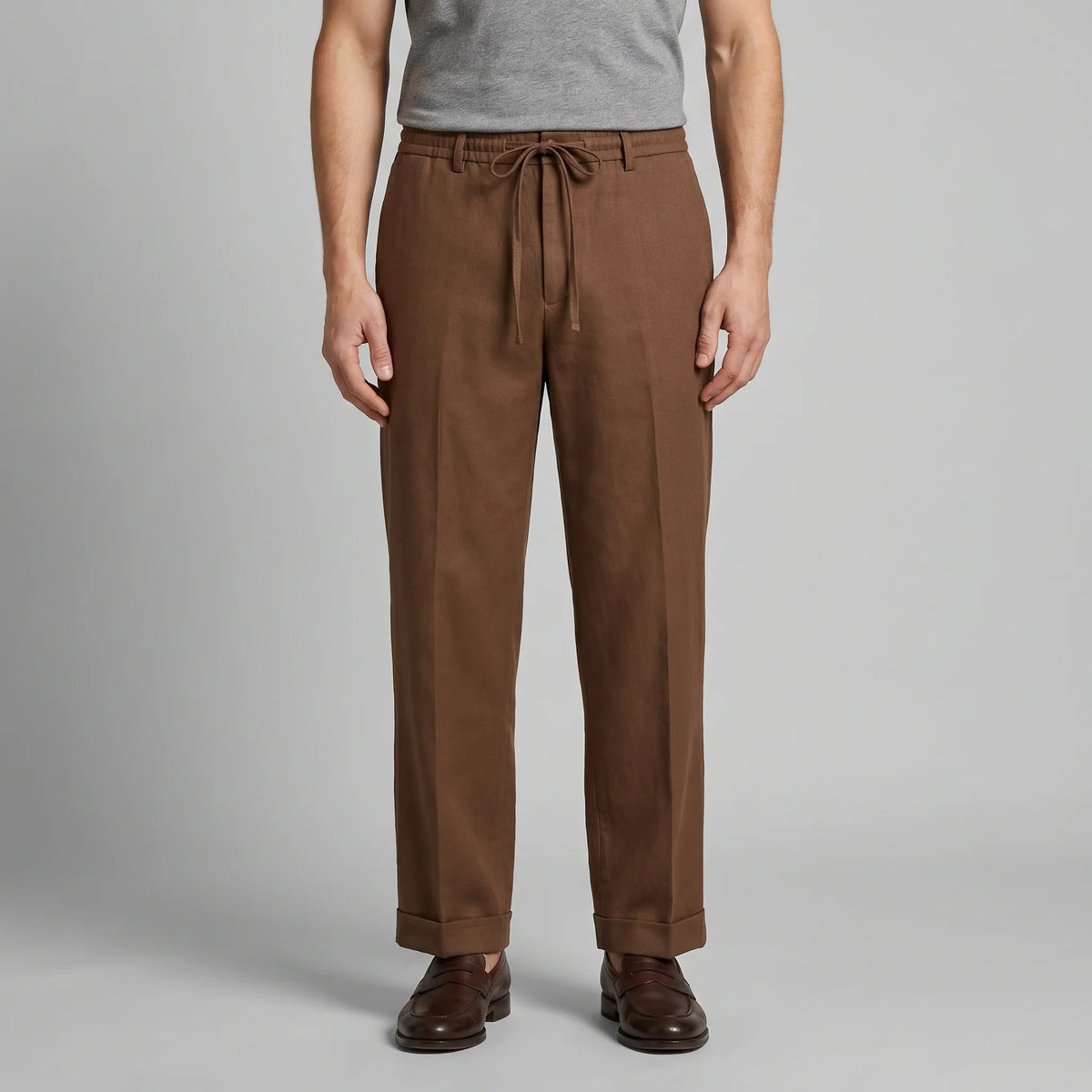 Men's Relaxed Drawstring Tapered Trousers 10