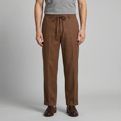Men's Relaxed Drawstring Tapered Trousers 10