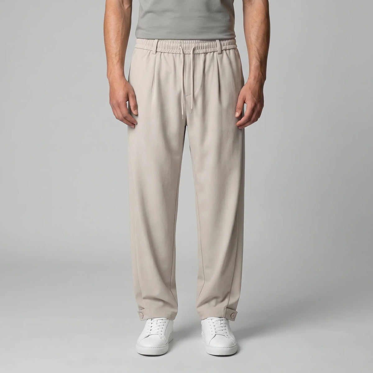 Men's Relaxed Drawstring Tapered Trousers 5