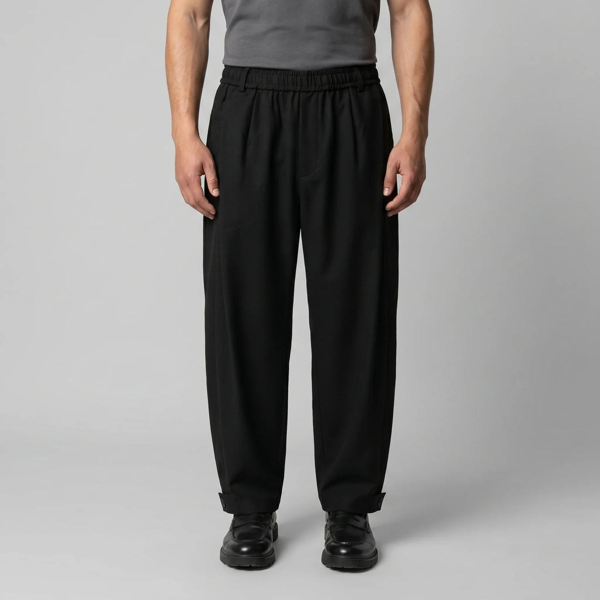 Men's Relaxed Drawstring Tapered Trousers 9
