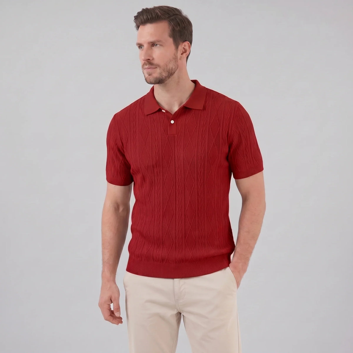 Men's Short Sleeve Polo Shirt - Casual Classic Design 11
