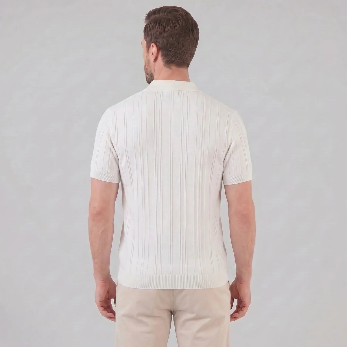 Men's Slim Fit Zip Up Polo Shirt 3
