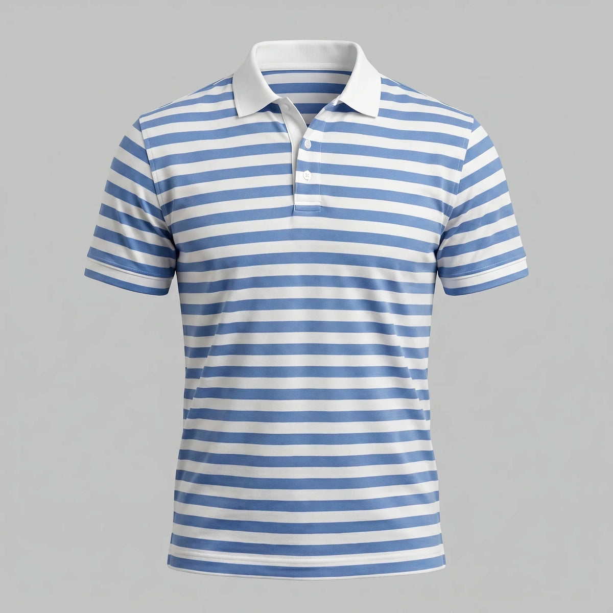 Men's Striped Short Sleeve Polo Shirt 1