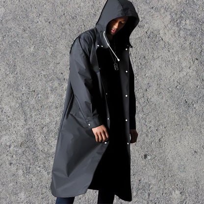 Men's Waterproof Raincoat with Hood | Lightweight Knee-Length Raincoat 3