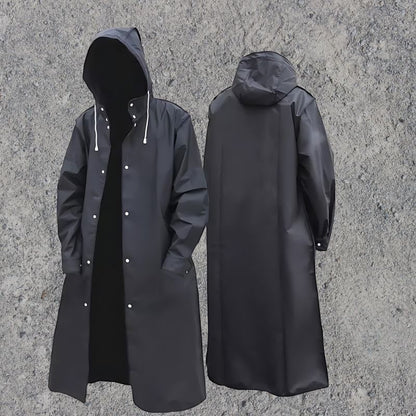 Men's Waterproof Raincoat with Hood | Lightweight Knee-Length Raincoat 5