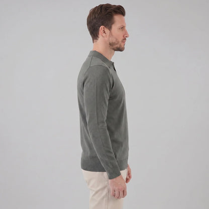 Men's Wool V-Neck Polo 1