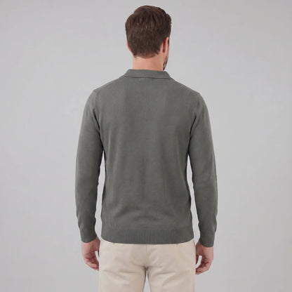 Men's Wool V-Neck Polo 2