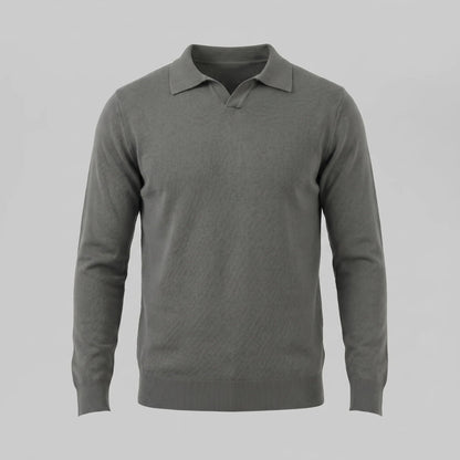 Men's Wool V-Neck Polo 4