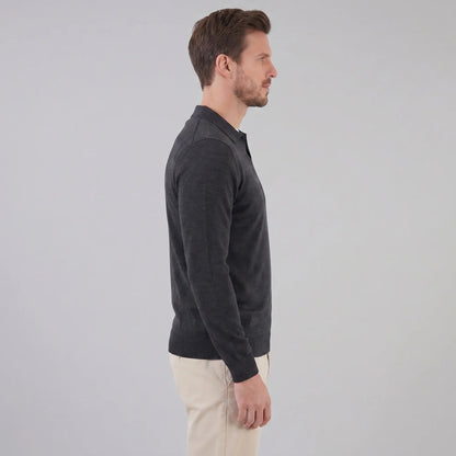 Men's Wool V-Neck Polo 6