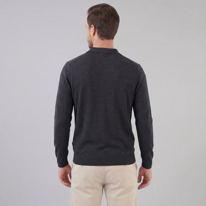 Men's Wool V-Neck Polo 8