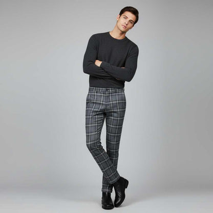 Sasha Checked Chinos | Men's Trousers for Casual Wear