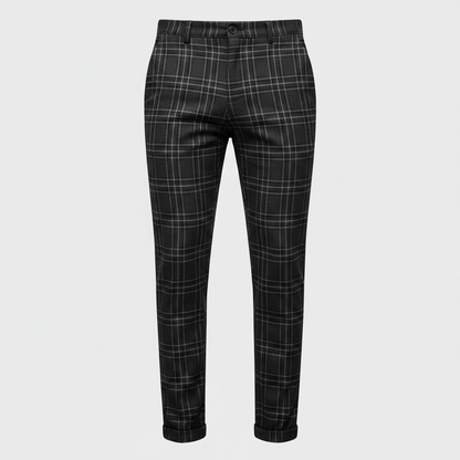 Sasha Checked Chinos | Men's Trousers for Casual Wear 0