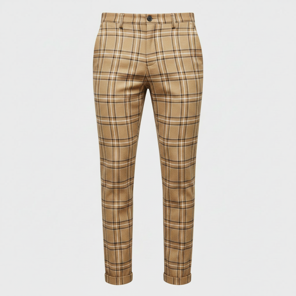 Sasha Checked Chinos | Men's Trousers for Casual Wear 7