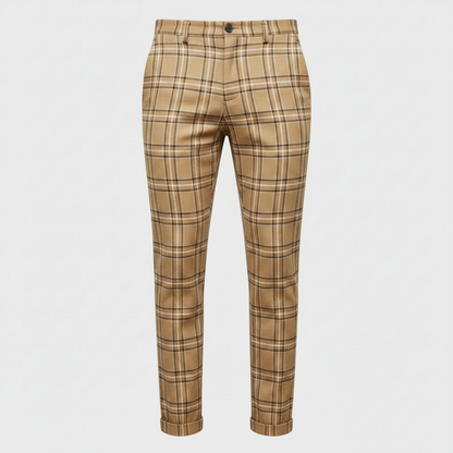 Sasha Checked Chinos | Men's Trousers for Casual Wear 7