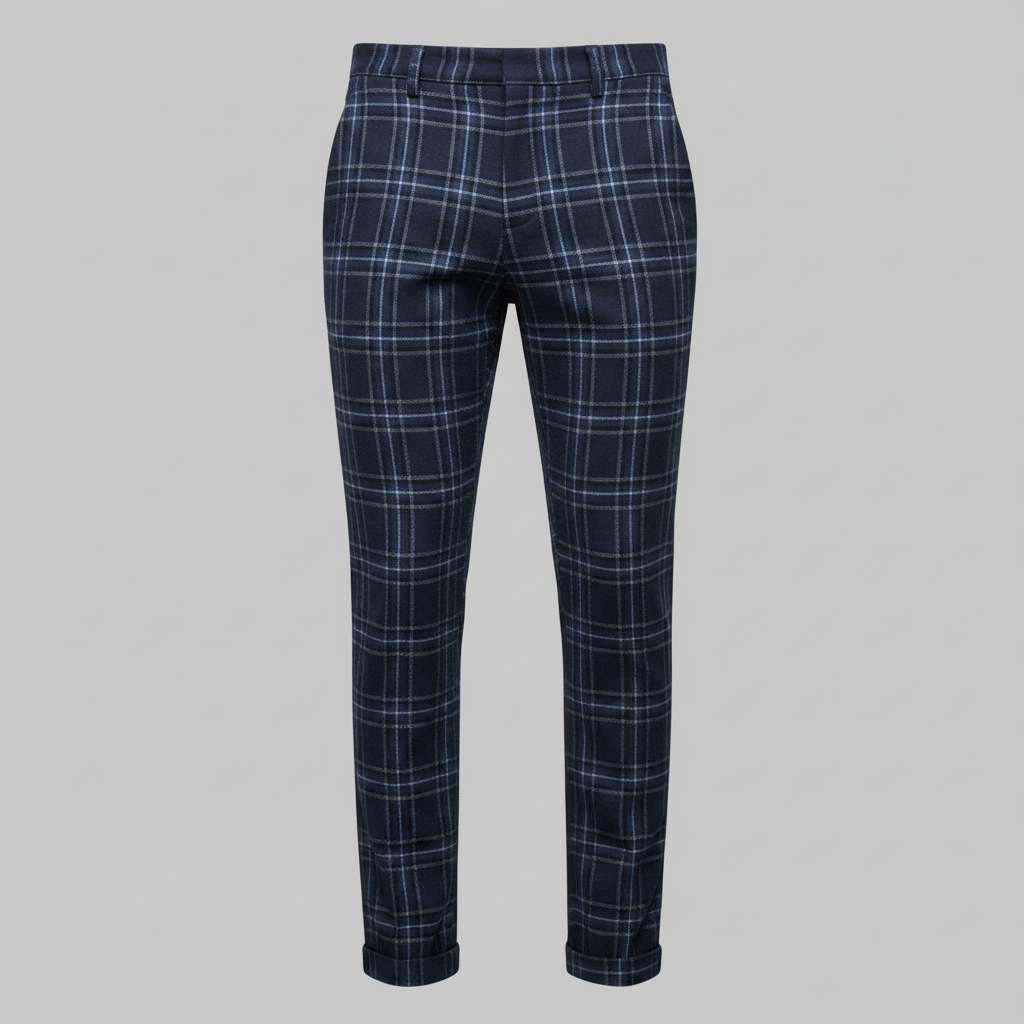 Sasha Checked Chinos | Men's Trousers for Casual Wear 8