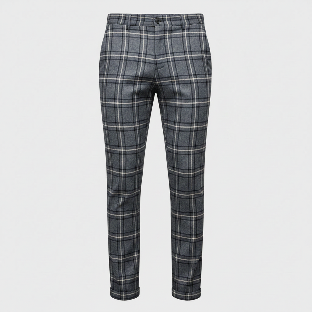Sasha Checked Chinos | Men's Trousers for Casual Wear 9