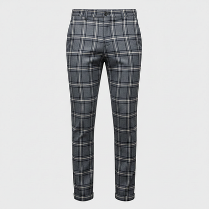 Sasha Checked Chinos | Men's Trousers for Casual Wear 9